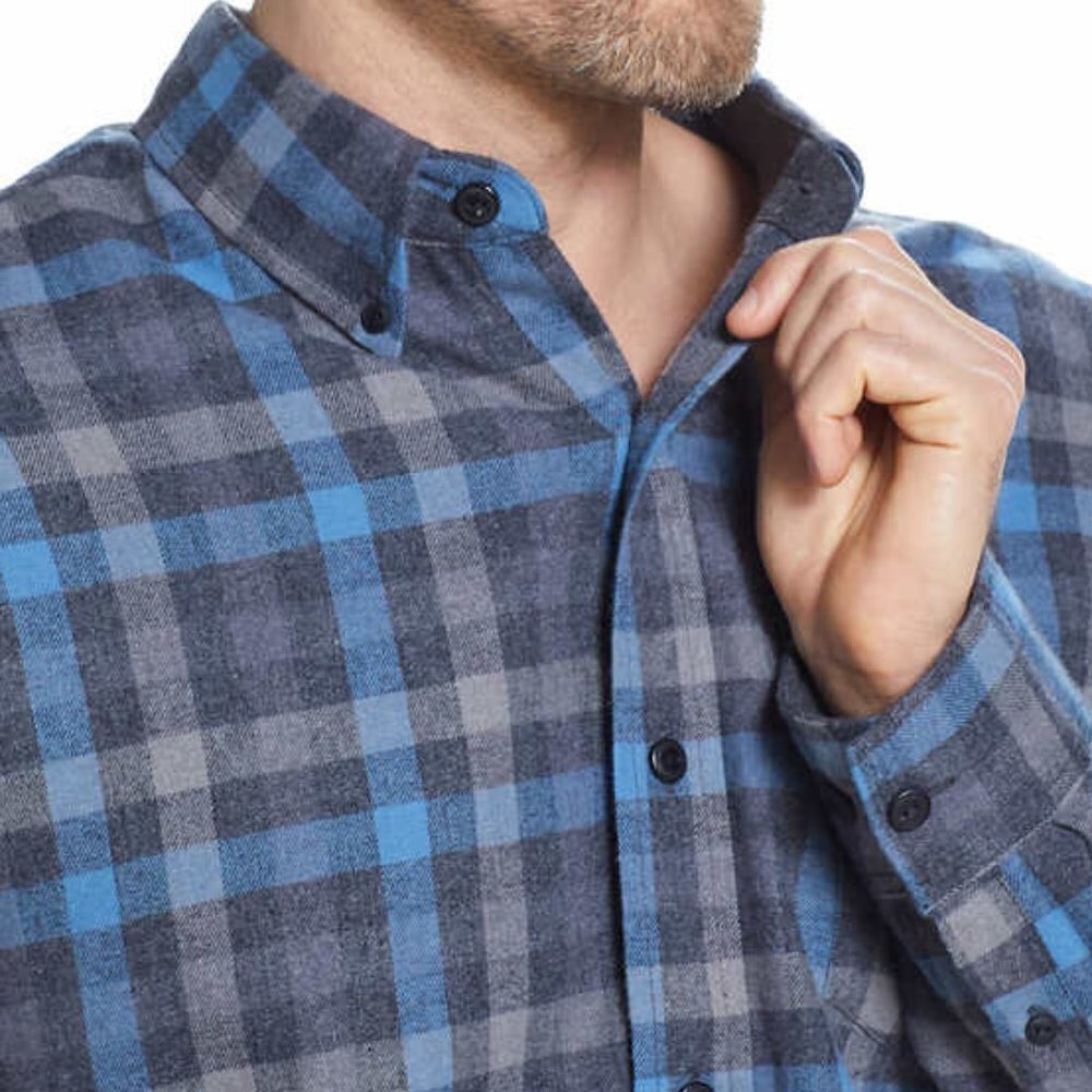 Blue Plaid Flannel Vintage Weatherproof Brand. NWT​​​​​​​​​​​ - Picture 3 of 5